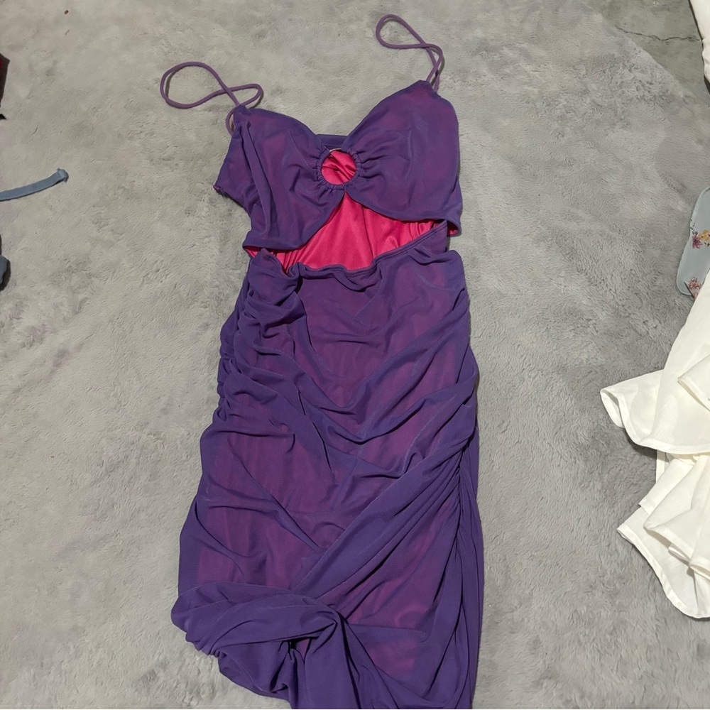 Purple and pink dress